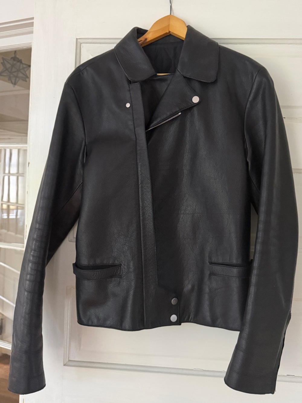 Balenciaga Black Leather Moto Jacket